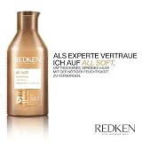 Redken Spülung für trockenes und brüchiges Haar, Belebt und hydratisiert, Mit Fettsäuren, Antioxidantien und Argan-Öl, All Soft Conditioner, 500 ml