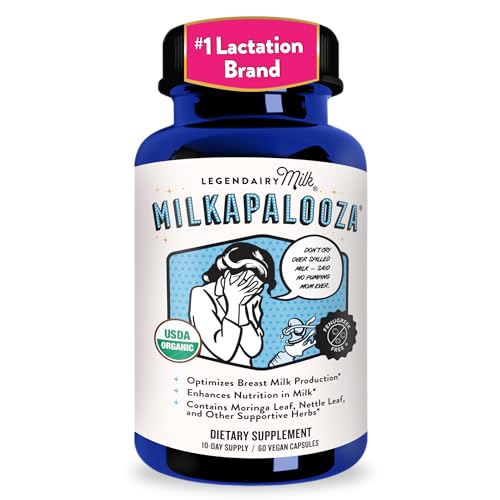 Image of Legendairy Milk Milkapalooza Lactation Supplement for Breastfeeding Moms, Increase Breast Milk Supply with Organic Moringa, Fennel, Nettle, & Shatavari, Vegan Postpartum Essentials Fenugreek-Free 60ct