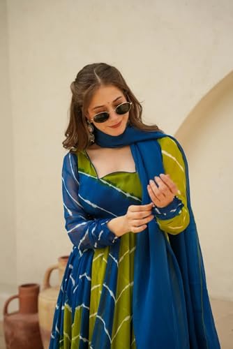 Image of ESTELA Womens 1 Anarkali Kurta 1 pant 1 Dupatta