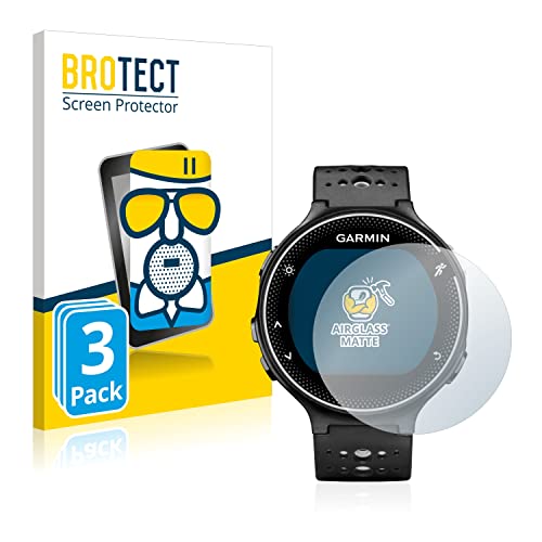 BROTECT Entspiegelungs Schutzglas für Garmin Forerunner 230 (3 Stück) Schutzfolie Panzer Folie Glas Matt [Extrem Kratzfest 9H, Anti-Reflex]