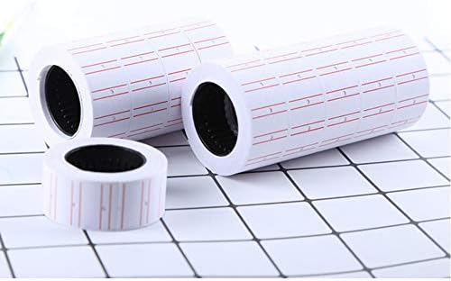 10x Paper Tag Price Label Sticker Single Row for MX-5500 Price Gun (White red line Sticker)