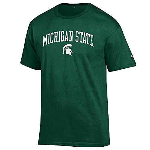 Elite Fan Shop Michigan State Spartans Tshirt Varsity Green Arch Over - Medium