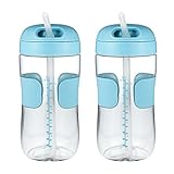 OXO Tot Straw Cup 2 Pack, Aqua, 11 Ounce