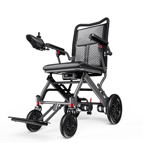Easwe Lightweight Electric Wheelchairs for Adults, 30 Miles Portable Motorized