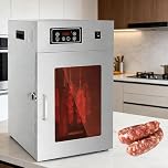 levigationlu Home Meat Dryer, Stainless Steel Food Dehydrator & Drying Cabinet, 800w Meat Curing Chamber with Temperature Control 30-90℃, 14 Hooks for Meat, Vegetables