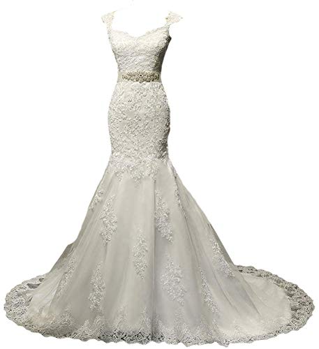 Robe de mariée en dentelle coupe sirène pour concrétiser votre rêve