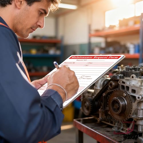 Formularios de orden de trabajo en 2 partes autocopiativas para reparar equipos industriales 4
