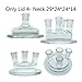 DADAKEWIN Reaction Kettle Flask Lid 29242414, 4- Neck Borosilicate 3.3 Glass Open Reactor Glass Reactor Only Lid Without Flask Customizable Lab Glassware- Pack of 1 (Size : 4- Neck 29242414)