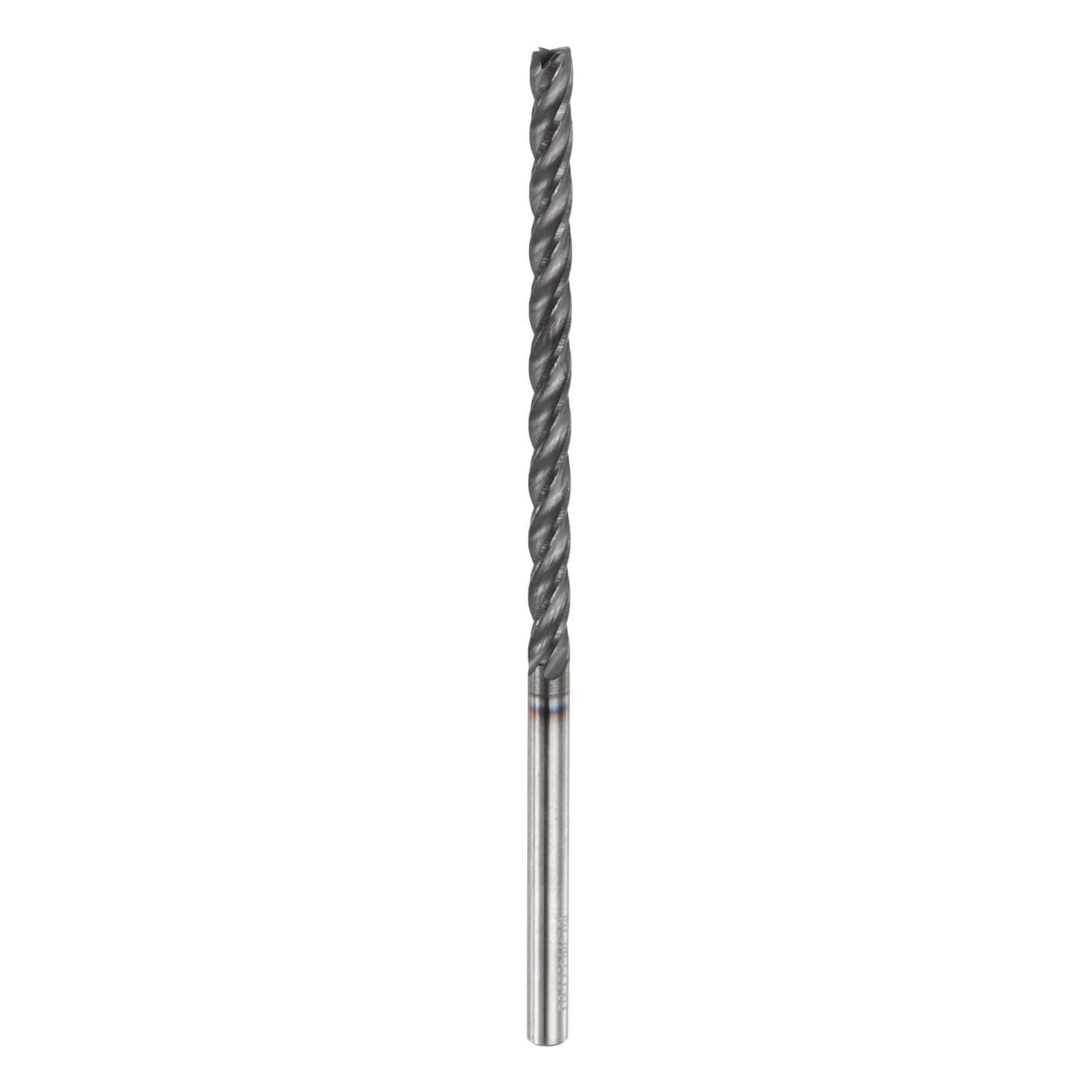 sourcing mapCarbide Square Nose End Mill Bit 1/8" Cut Dia 4 Flutes TiAlN Coated Milling Cutter for Hardened Steel Metal (1/8" Shank 3/4" Cut Length 3" Long 30 Degree Helix)