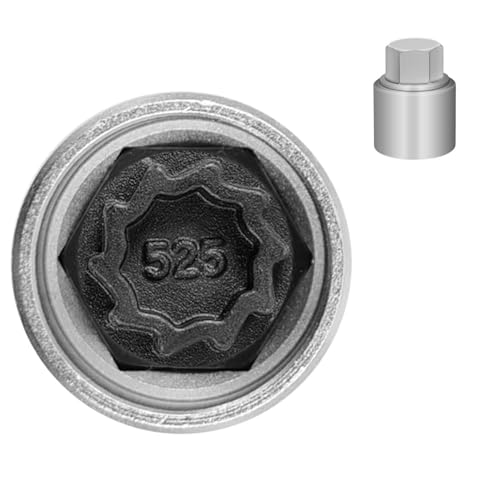 525 Wheel Locking Nut Key for VW, Socket Adapter (OD 28mm-ID 25mm)