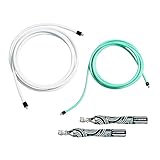 Crossrope Get Lean Set - Weighted Jump Rope- 1/4 LB and 1/2 LB Ropes - Slim Handles - Large