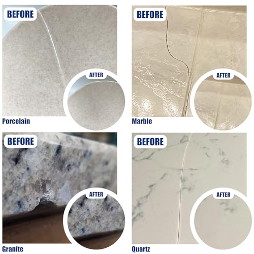 Fliesenreparaturset - Badewannen Keramik Reparatur Weiß - Wasserdichtes Emaille Reparaturset zum Reparieren von Kratzern, Dellen und Löchern auf der Badewanne, Keramik, Fliesenboden, Spüle, Toilette