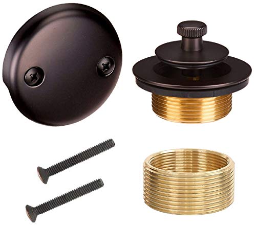 Oil-Rubbed Bronze Bathtub Drain Conversion Kit with Assembly Components