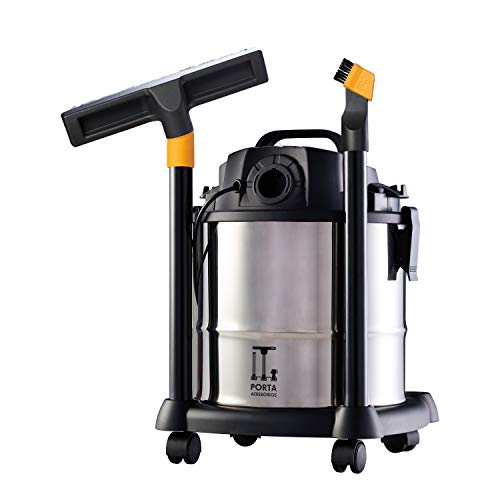 WAP Aspirador de Pó e Água Barril GTW INOX 20, Compacto, 20 Litros, com Filtro Lavável, 160mbar 1600