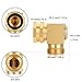YELUN Garden Hose Swivel elbow Connector 90 Degree Solid Brass Pipe Fittings Hose Kink Protector (1 Pack)