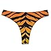 XUTSAKDCJ Comfortable Animal Print Tiger Stripe Black Gold Seamless Thongs for Women, No Show Thong Workout Yoga Gym Underwear Fashion G-string
