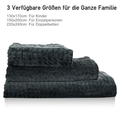 Winthome Kuscheldecke Flauschig Weich, Decke Warm, ohne Hitzestau, Oeko-TEX – Ansicht 4