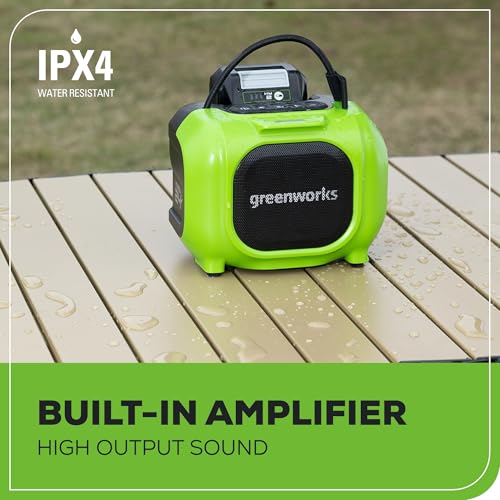 Greenworks 24V Bluetooth Speaker Kit, 2.0 Ah Battery and Charger - image 5