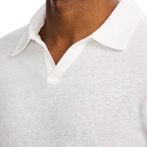 Polo de hombre SAKS Fifth Avenue de mezcla de lino, manga corta y cuello Johnny miniatura 5