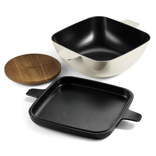 Image of Tramontina Cultura 2-in-1 Enameled Cast Iron 6.5-Qt Dutch Oven and Griddle