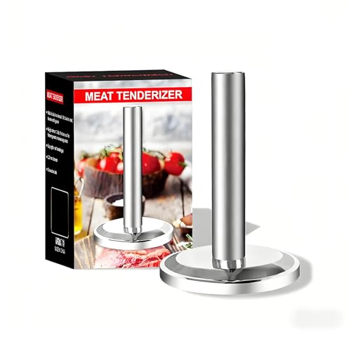 Meat Pounder Tenderizer - 304 Stainless Steel Heavy-Duty Meat Hammer for Flattening Steak, Beef,...