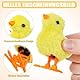 Norhogo 4 Stück Ostern Aufzieh Huhn, osterdeko küken kücken küken, küken Party Favors Dekoration für Kinder, aufziehspielzeug Ostern, aufzieh küken, küken springen Huhn plüsch, Zufällige Farbe