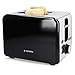 Produktbild Navaris Edelstahl Doppelschlitz Toaster - 2 extragroße Toast Schlitze - 6 Stufen - automatische Brotzentrierung - 1000W - Glossy Metallic Silber