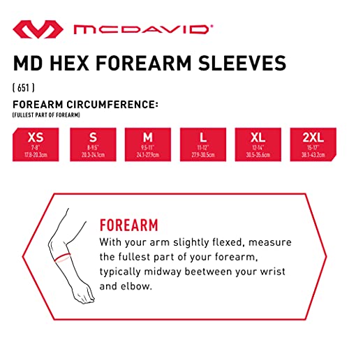 McDavid 651 Hex Forearm Compression Sleeve for Arm Protection and Support — Ideal for Rugby, Basketball, Football… - Image 4