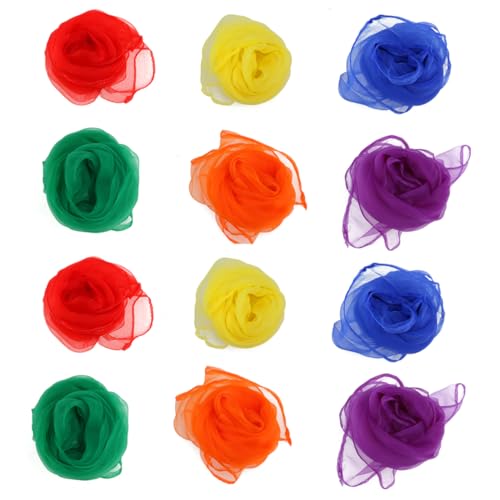 Pañuelo de seda de imitación para actividades escolares y talleres de teatro infantil