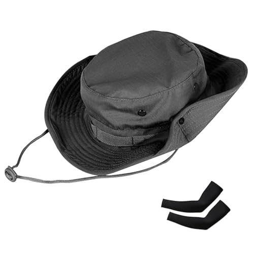 Image of Sun Hats for Men Women Bucket Hat UPF 50+ Boonie Hat Foldable UV Protection Hiking Beach Fishing Summer Safari