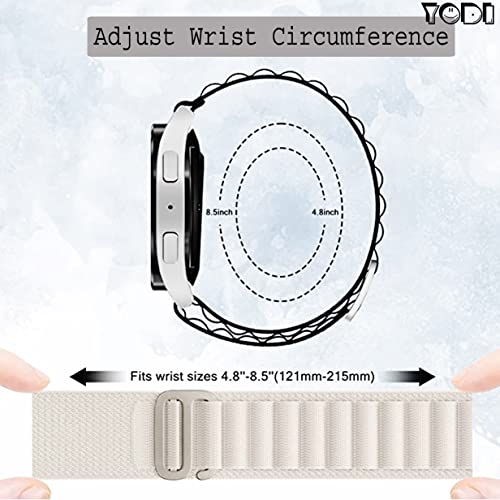 Image of YODI Nylon G-Hook Watch Strap Band for Redmi Watch 5 Lite Smartwatch Only Straps Accessories for Men and Women (ALPINE-STARLIGHT)