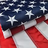 American Flag 2x3 Ft, US Flag/USA Flag with Oxford Polyester Material, Vivid Color, Sewn Stripes, Brass Grommets, Embroidered Stars, Perfect for Indoor/Outdoor Use