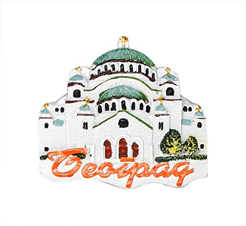 La République de Serbie 3D Résine Aimant Réfrigérateur Voyage Cadeau Objets de Collection Souvenir (L'église de Saint Sava) Cover