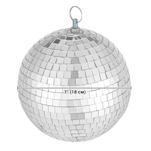 4 bolas espejadas pequeñas de 7 pulgadas, pack de 4 unidades, perfectas para efectos de luz DJ miniatura 3