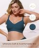 As Fairy Cloud Support Wireless Bra No Wire Seamless Bras for Women All Day Comfort Bralettes with Soft Lift Peacock Green 34DD #2