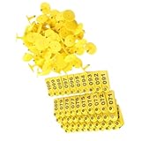 Kuhmarken – 100 nummerierte Schaf-Ohrmarken-Set, nummerierte Nutztier-Ohrmarken, Nutztier-Identifikationsmarke, nummeriert 001–100