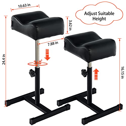 Image of Pedicure Manicure Footrest Adjustable Height Stand Beauty SPA Salon Nail Care Black