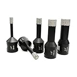 4.Minimizing jeglichen Bruch Wohren 5pcs / set Vakuum hartgelötet Diamant-Trocken Bohrmeißeln 5/8-11 Verbindung Bohrmeißel for Porzellanfliese Granit Werkzeug