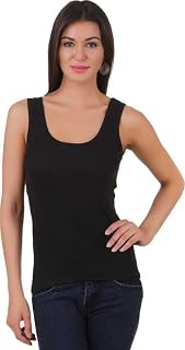 SOFTSWAY Women’s Tank Top Camisole | Poly Cotton Stretch Sando Innerwear Vest for Women & Girls | Comfortable Relaxed Fit,... Price In India