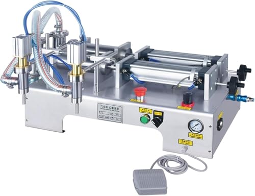 Image of Liquid Filling Machine, Double Head Bottle Filler, Automatic Horizontal Pneumatic, Stainless Steel Quantitative Dispenser, For Oil, Juice, Wine, Soy Sauce(30-300ml)