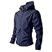Mens Hoodie Light Weatherproof Full Zip Hunting Clothes Camp Winter Coats Mens Tactical Jacket with Hood Bottomland Light Weight Active Blue Winter Jacket Blue 3XL