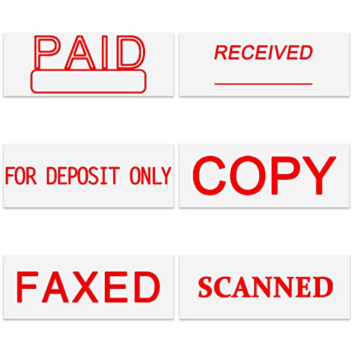 Custom Self Inking Rubber Stamp,Paid Stamp,Copy,Received,Scanned,Wtf? Stamp(9/16" X 1-1/2") (Business Stamp) #TOP4