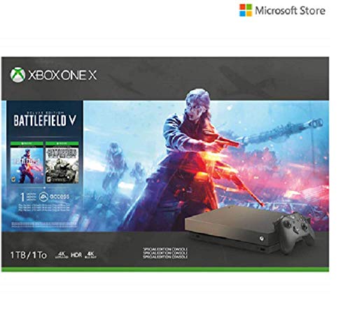 Image of Microsoft Xbox One X 1TB Console - Gold Rush Special Edition Battlefield V Bundle