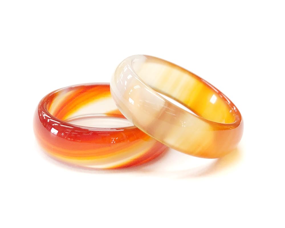 A75.天然石一点物 金石、縞オニキス、赤めのう ナチュラルストーンリング Amazon | 瑪瑙 サードオニキス リング 赤縞メノウ 指輪 天然石