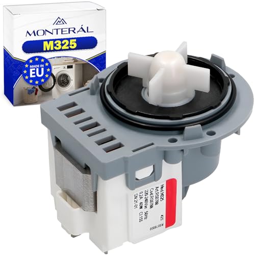 Bomba Desague Lavadora con el Código M325 para Askoll 40W 220/240V 50HZ 0.2A para Samsung para Whirlpool para Bauknecht para Indesit - MADE IN EU - Garantía de 10 Años - MONTERAL