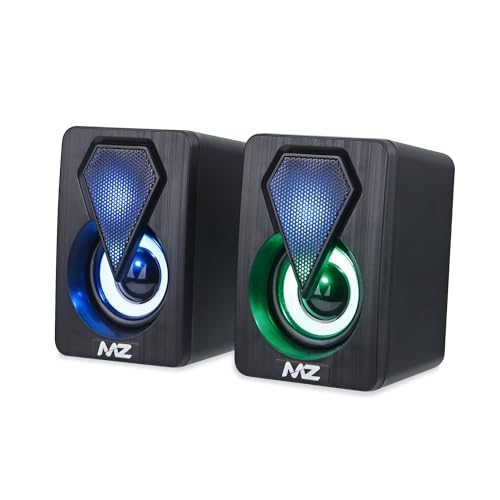 Image of MZ X311 Desktop Speaker 2.0 Colorful Digital Speaker with RGB | PC Computer Stereo Speaker with LED Modes, Enhanced Sound and Easy-Access Volume Control