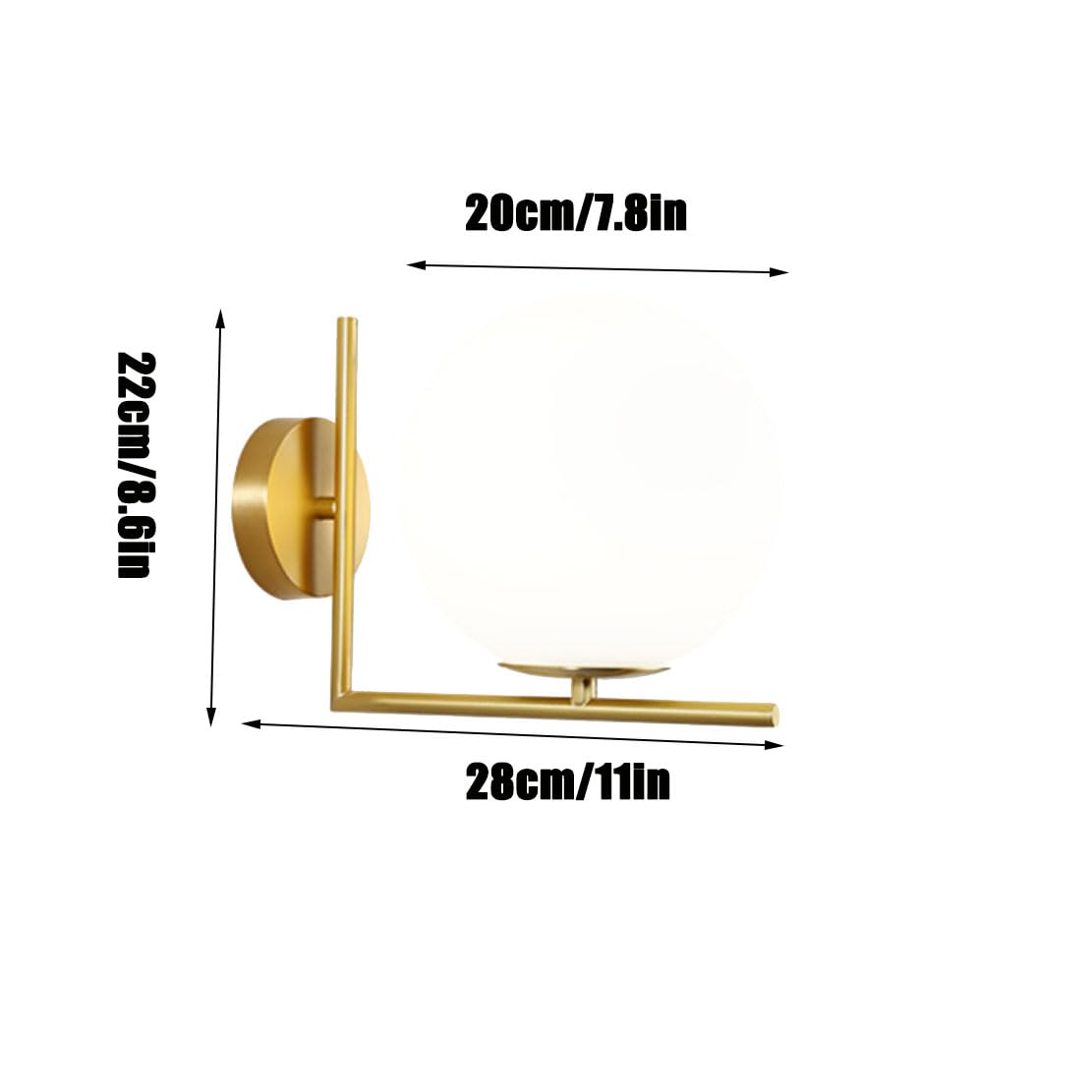 LNC Modern Glam 1-Light Gold Wall Sconces Textured Glass Bathroom Vanity Lights - W 5.1 x H 18.5 LNC Modern Glam 1-Light Gold Wall Sconces Textured Glass Bathroom Vanity Lights - W 5.1 x H 18.5