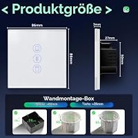 BSEED Wlan Rolladenschalter Smart Home Rolladensteuerung für Jalousien, Markisen 86 * 86 Jalousienschalter kompatibel mit Smart Life, Tuya APP, Alexa und Google Home Weiß 1 Stück – Ansicht 3