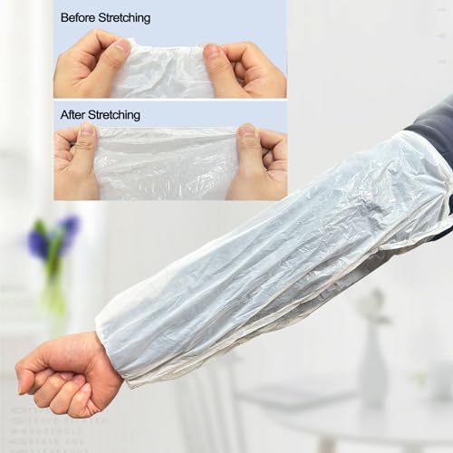 Manches jetables pour les bras avec poignet élastique - Lot de 200