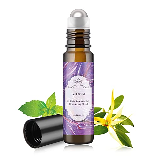 Duo-Nattern Feel Good Roll On Essential Oil Blend - Pure Essential Oils - Pre-Diluted, Aromatherapy Essential Oil Blend (Feel Good) #TOP14
